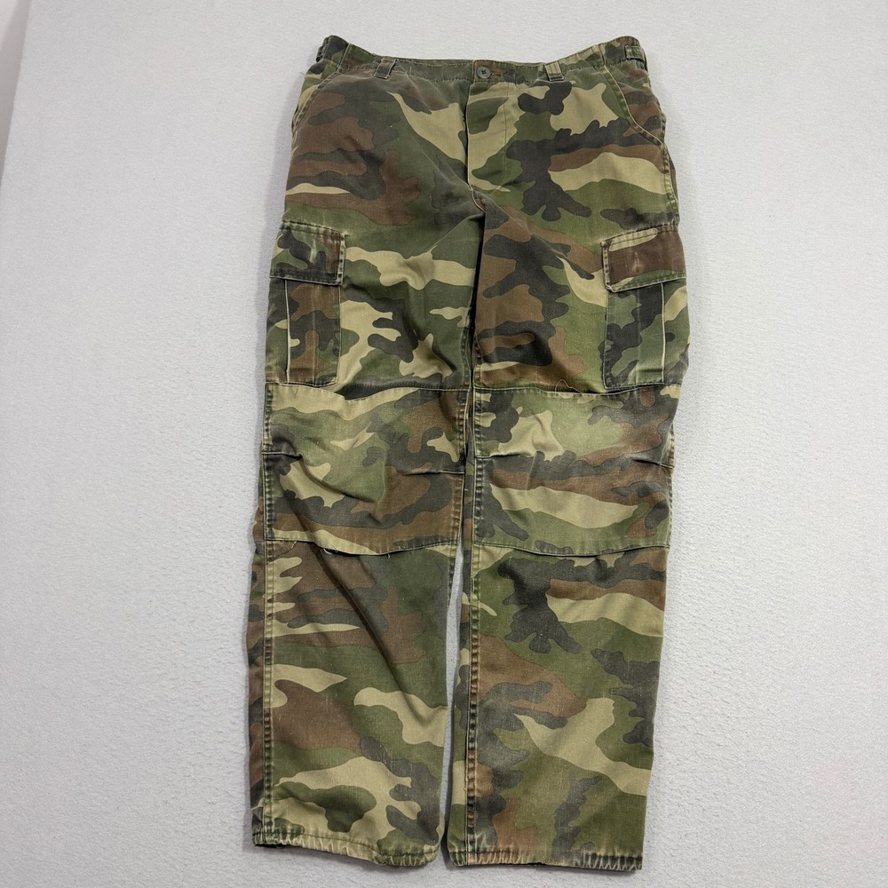 Vintage Winchester Cargo Pants Mens 36x30 Green Camo Military Style Outdoor 90s